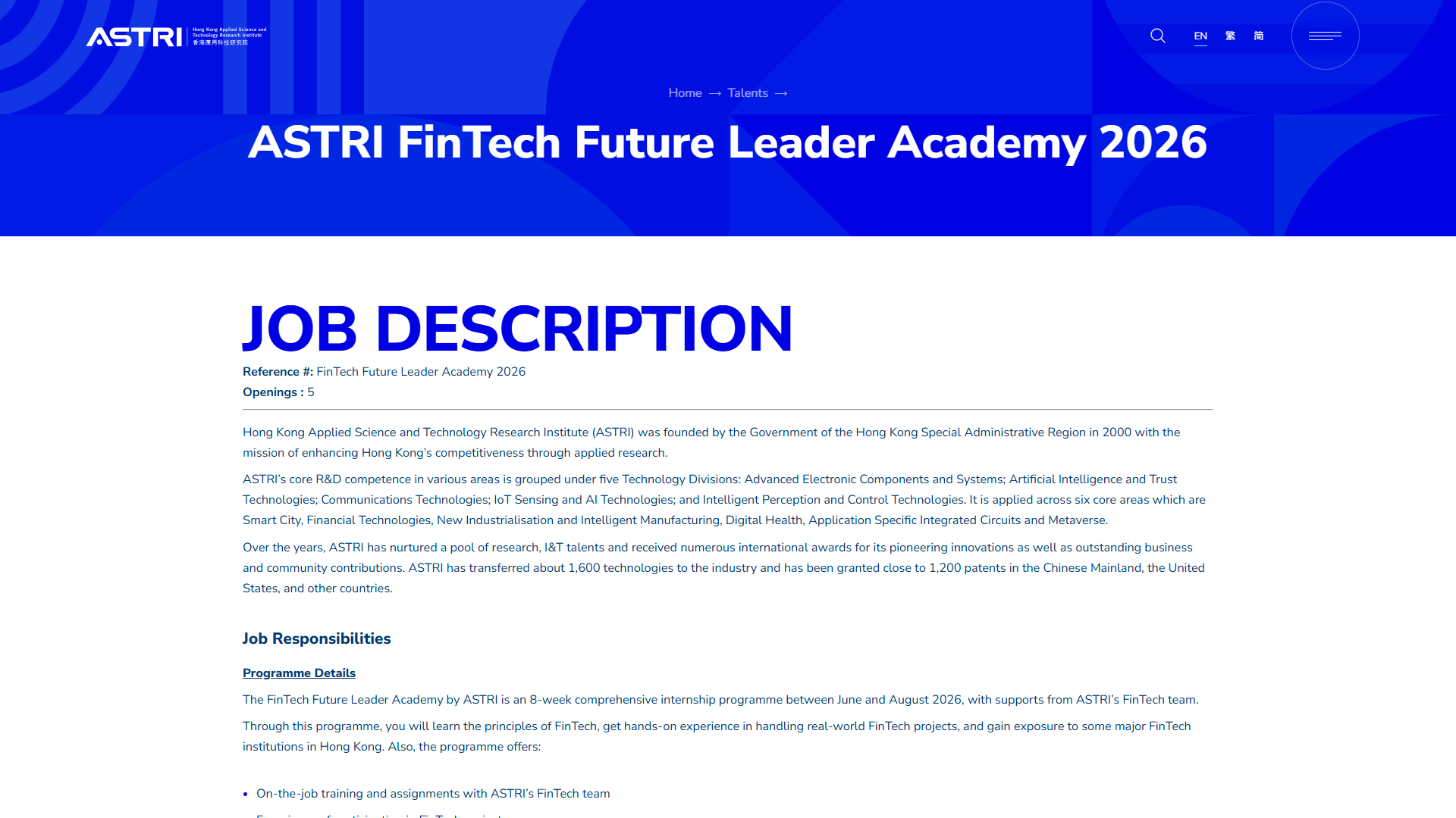 FinTech Future Leader Academy 2026